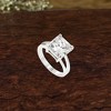 Slickblue Stunning 5 Ct. Cubic Zirconia Solitaire Women's Ring in Rhodium Finish with Princess Cut Stone - 3 of 3