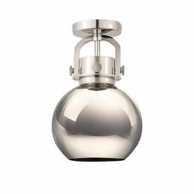 Newton Sphere - 1 Light Flush Mount In Industrial Style-12 Inches Tall and 8 Inches Wide