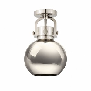 Newton Sphere - 1 Light Flush Mount In Industrial Style-12 Inches Tall and 8 Inches Wide - 1 of 1