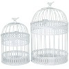 Set Of 2 Metal 15.6 Country Cottage Birdcage White - Olivia & May : Target