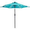 Sonkuki 7.5 ft Outdoor LED Solar Lighted Patio Market Umbrella w/ Push Button Tilt - 2 of 4