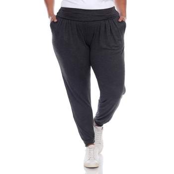 Women's Plus Size Harem Pants Black 3x - White Mark : Target