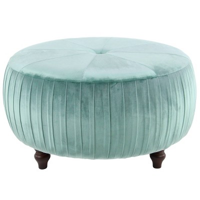 blue velvet ottoman target