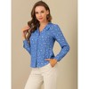 INSPIRE CHIC Women's Metallic Vintage Long Sleeve Gilding Shiny Dots Stars Top - 2 of 4