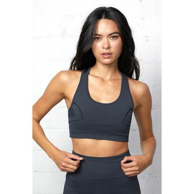 Spruce Fashion Removable Cup Seamless Open Stitch Sports Bra