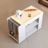 Famapy Rolling LED Sideboard Buffet Cabinet with Towel Rack Lighted Kitchen Island Kitchen Cart with Storage Shelves and Drawer - 4 of 4