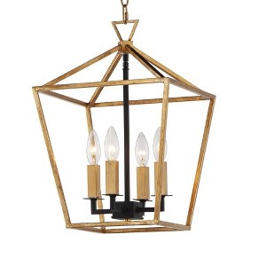 Maxim Lighting Abode 4 - Light Chandelier in  Gold Leaf/Textured Black - 1 of 4