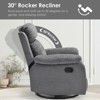 Grungis Rocker Swivel Recliner Small Sofa,Adjustable Single Sofa with Smooth Reclining Handle,Recliner Couch for Small Spaces,Bedroom - 4 of 4