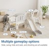 Whisen Toddler Slide & Kids Slide for Toddlers Age 1-4, with Basketball Hoop and Extra long aisle, Strong Swing - 3 of 4