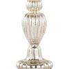 LumiSource (Set of 2) Spade 30" Contemporary Glass Table Lamps Mercury Glass Brushed Nickel and Natural Linen Shade from Grandview Gallery - 4 of 4