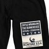 Yellowstone Cowboying Poster Men's Black Sleep Pajama Shorts - 2 of 4