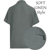 LA LEELA Men's Short Sleeve Button Down Casual Camp Summer Beach Shirts Business Dress Shirts for Men Vacation Solid Shirts with Pocket L, Grey - 2 of 4