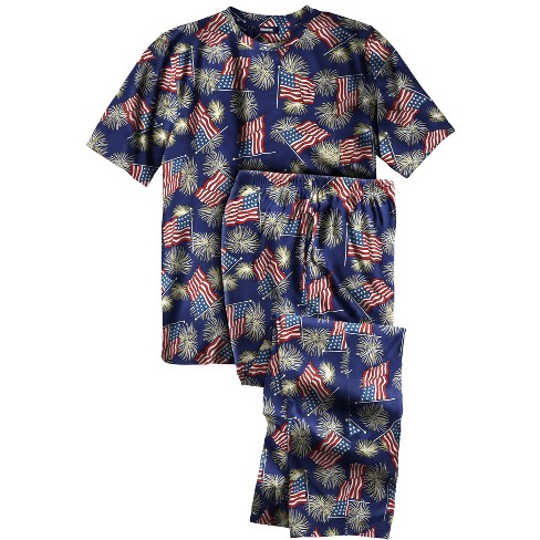 Kingsize Men's Big & Tall Lightweight Cotton Novelty Pj Set - 4xl,  Fireworks : Target