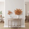 Attop 6 Pcs Fall Eucalyptus Leaves Artificial Eucalyptus Stems Long Silver Dollar Leaves Autumn Leaf for Indoor Home Autumn - 2 of 4