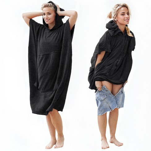 Solaris Oversized Portable Wearable Beach Towel with Free Drawsting Storage Bag, Surf Cape Changing Towel Robe for Adults, Hooded Wetsuit Change Cape - image 1 of 4