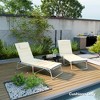 Outsunny Foldable Lounge Chair Cushion Set of 2, UPF50+ 230gsm Olefin and 25D High-Density Foam, Chaise Lounge Cushion Set, 80" x 26" - 3 of 4