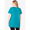 Woman Within Plus Size Perfect Short-Sleeve Scoop-Neck Henley Tunic - 3 of 4