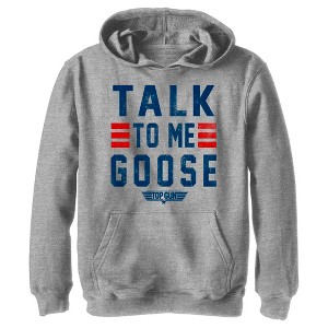 Boy's Top Gun Talk to Me Goose Quote Pull Over Hoodie - 1 of 4