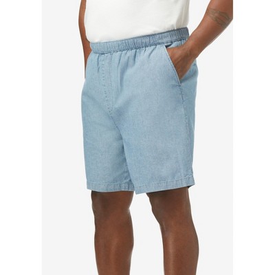 KingSize Pull-On Knockarounds Chambray Shorts