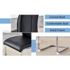 Grungis PU Leather Kitchen Chairs Set of 8,Upholstered Armless Dining Chairs with High Back and Arched Metal Legs for Dining Room,Kitchen - 4 of 4