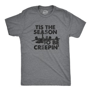 Mens Tis The Season To Be Creepin T Shirt Funny Scary Creepy Halloween Lovers Tee For Guys - Crazy Dog Men's T Shirt - 1 of 4