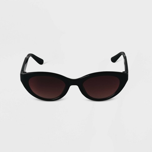 Women's Black Cat-Eye Sunglasses