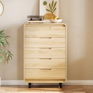 5 Drawers Dresser for Bedroom, 48" Tall Modern Wooden Chest of Drawers with Large Wood Storage - 1 of 4