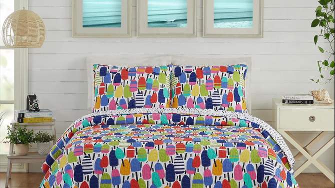 Kate Nelligan for Makers Collective Buoys Quilt Set Blue/Green/Red, 2 of 8, play video