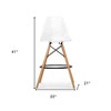 HomeRoots 28" Clear And Brown Acrylic And Solid Wood Counter Height Bar Chair - 3 of 4