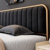 Whizmax Three Size Upholstered Velvet Metal Bed Frame with Tufted Headboard, Modern Platform Bed Frame No Box Spring Needed, Easy Assembly - 4 of 4