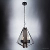 Urban Ambiance Luxury Transitional Pendant,  24''H x 18''W,  Matte Black and Wood Finish, ULB2311 - 4 of 4