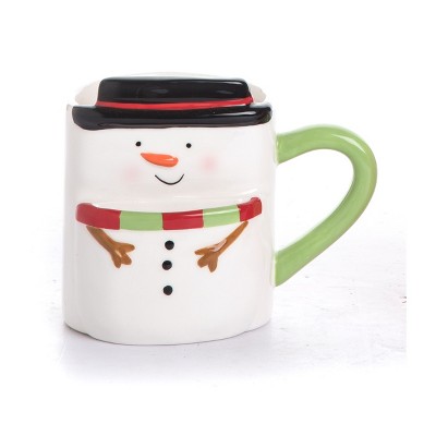 Transpac Dolomite 6 in. White Christmas Cookie Character Mug