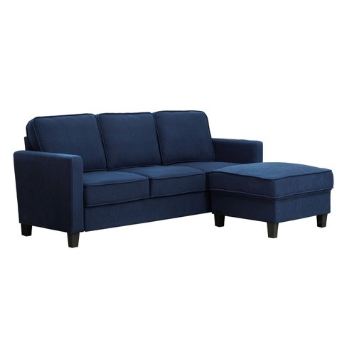 2pc Kiara Fabric Sofa Ottoman Set Navy Abbyson Living Target