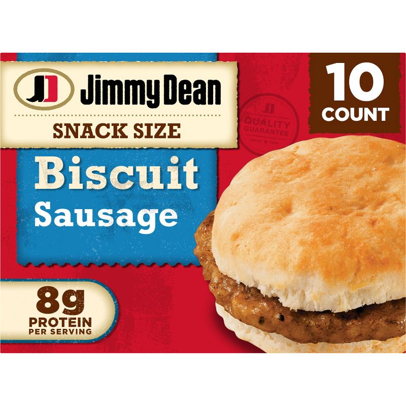 Jimmy Dean Biscuit Sausage Snack Size Frozen Sandwiches - 17oz, 1 of 12
