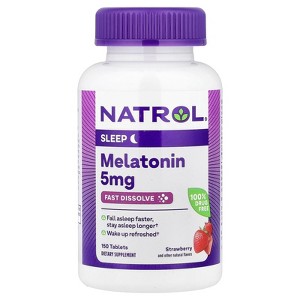 Natrol Melatonin, Fast Dissolve, Strawberry, 5 mg, 150 Tablets - 1 of 4
