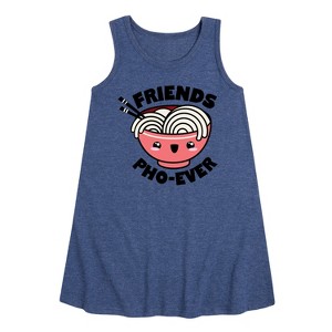 Girls' - Instant Message - Friends Pho Ever 1 Graphic Sleeveless Aline Dress - 1 of 4