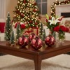 SEVOBAL Tree Ornaments 6PCS Set Christmas Glass Ball Ornaments Hanging Decorations for Holiday Tree Parties Ornaments Xmas Tree Accessories, Red, - 4 of 4