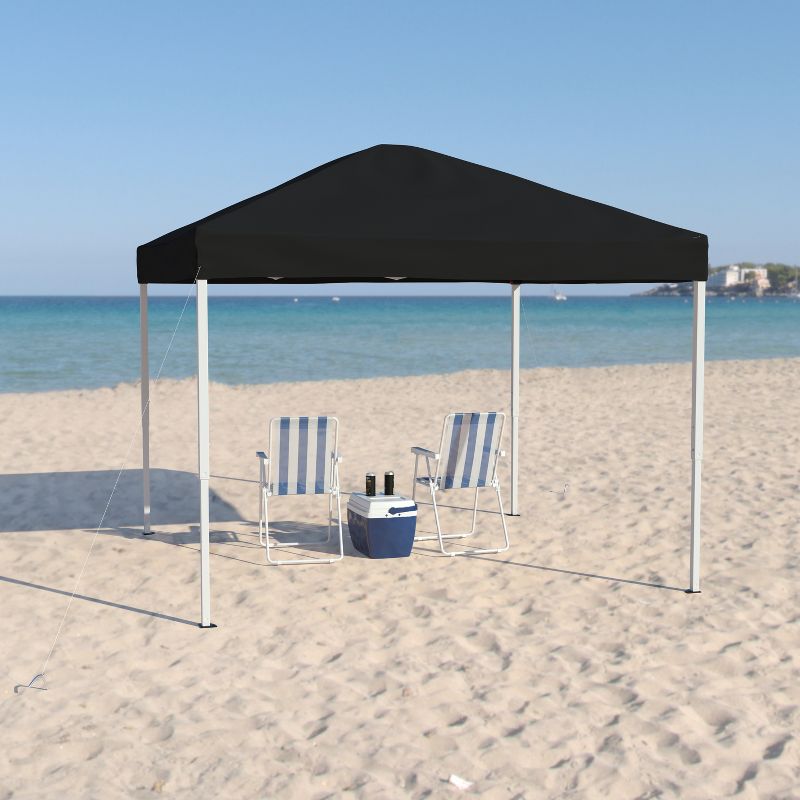 Emma and Oliver 8'x8'  Weather Resistant, UV Coated Pop Up Canopy Tent with Reinforced Corners, Height Adjustable Frame and Carry Bag, 4 of 12