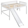 NicBex Twin/Full Size Loft Bed with Ladder,Low Loft Bed Frame with Guardrails & Slide,Bed Frame for Kids,Box Spring Not Required - 4 of 4