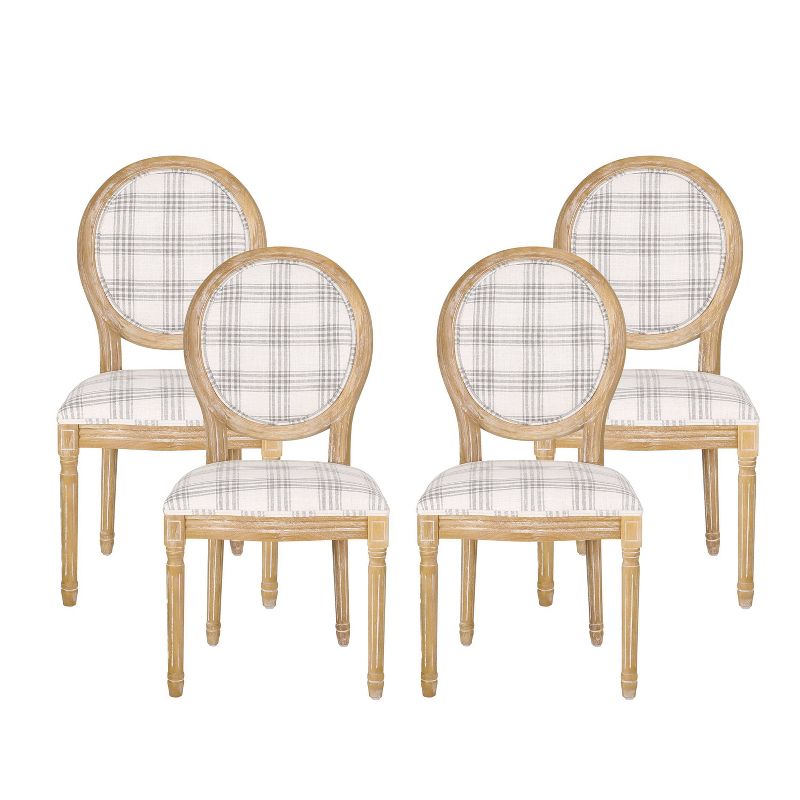 Set of 4 Phinnaeus French Country Fabric Dining Chairs - Christopher Knight Home, 1 of 8