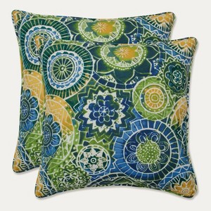 Outdoor Square Throw Pillow Set of 2 - Omnia - Pillow Perfect - 1 of 4