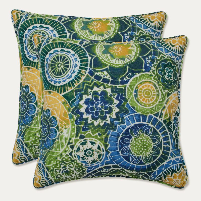 Outdoor Square Throw Pillow Set of 2 - Omnia - Pillow Perfect, 1 of 6