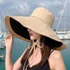 Anna-Kaci Women's Reversible Wide - Brim Sun Hat with Adjustable Chin Strap - 3 of 4