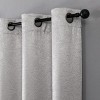 Set of 2 Leeds Floral Leaves Embossed Light Filtering Grommet Top Window Curtain Panels - Kate Aurora - 2 of 4
