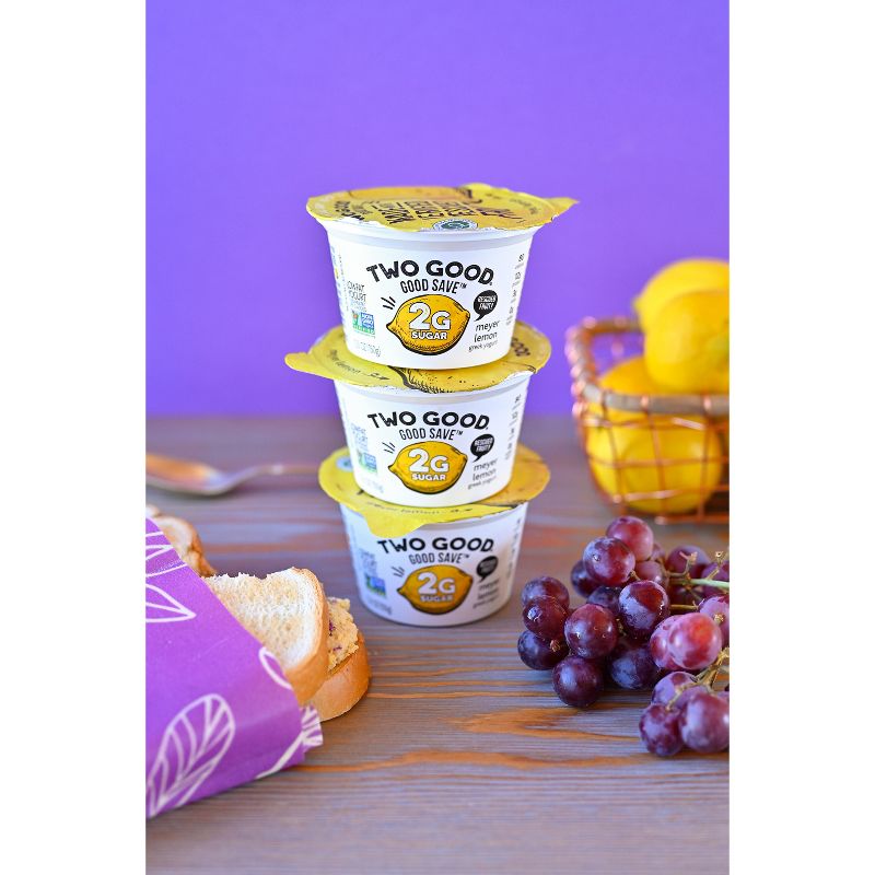 Two Good Good Save Low Fat Lower Sugar Meyer Lemon Greek Yogurt - 5.3oz Cup, 4 of 22