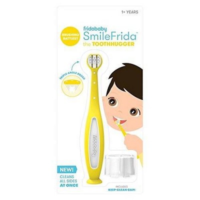 SmileFrida Toddler Toothbrush - 2pk Yellow/Pink