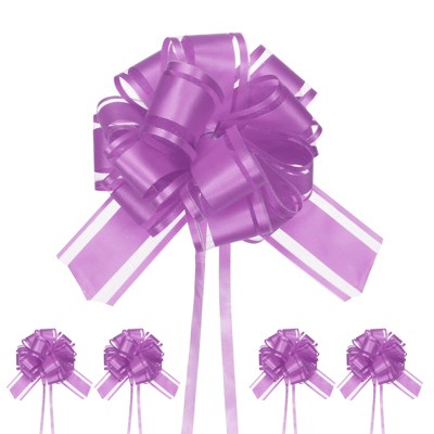 Unique Bargains Plastic Durable Glossy Waterproof Ribbon Large Pull Bow 10 Pcs