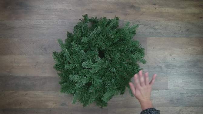 Northlight 6' Green Pine Needle Garland with Pinecones and Striped Christmas Ornaments, Unlit, 2 of 7, play video