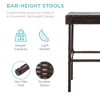 Best Choice Products 3-Piece All-Weather Wicker Bar Table Set for Patio, Backyard w/ 2 Stools, Glass Tabletop - Brown - 4 of 4