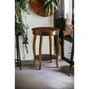 Okak 18"W Round Coffee Table with 1 Layer of Storage Sofa Couch Table for Small Spaces, Walnut - 2 of 4